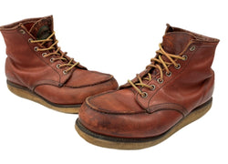 レッドウィング RED WING 90s 6-inch Classic Moc インチ クラシックモック モカシン Irish Setter 半円犬タグ レースアップ シューズ 赤茶 875 メンズ靴 ブーツ ワーク ブラウン サイズ 9 2E 104S-762