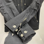 スカルフライト SKULL FLIGHT RIDERS STRETCH DENIM G JACKET ジャケット ブラック 40サイズ 201MT-4694