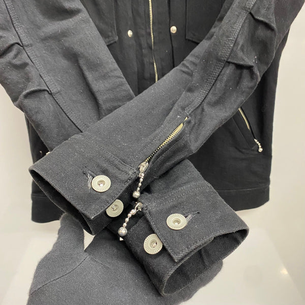 スカルフライト SKULL FLIGHT RIDERS STRETCH DENIM G JACKET ジャケット ブラック 40サイズ 201MT-4694