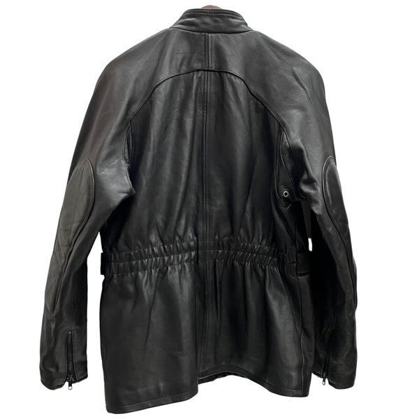 【曜日割引対象外】 アメカジ系 LEATHER ITEM レザージャケット コート ジャケット ブラック 50サイズ 201MT-4461 VB