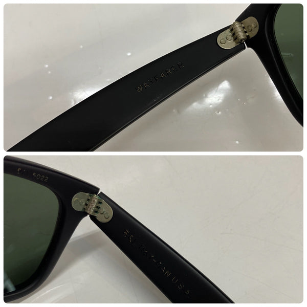 【曜日割引対象外】 【中古】レイバン Ray-Ban 80's B&L 5022 マッドブラック USA製 WAYFARER 眼鏡・サングラス サングラス ブラック 201goods-801 VB