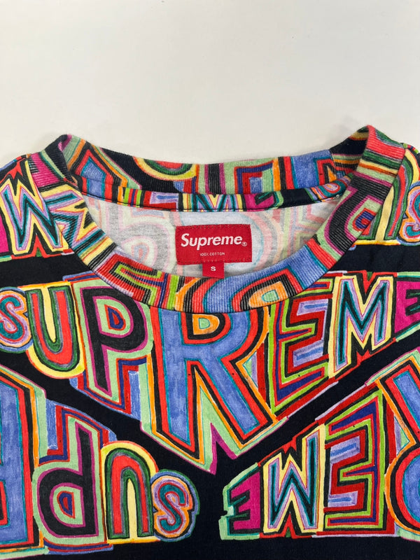 シュプリーム SUPREME 20AW Perspective L/S Top 総柄 グラフィック ロングスリーブ ロンT マルチカラー Sサイズ 101MT-5149