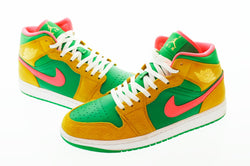 ナイキ NIKE AIR JORDAN 1 MID SE エア ジョーダン 1 ミッド Wheat and Water Melon DX4332-700 メンズ靴 スニーカー グリーン 27.5cm 103S-454