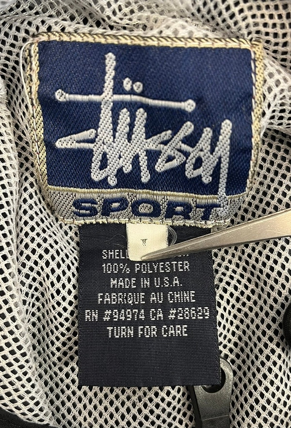 ステューシー STUSSY old stussy sport ナイロンセットアップ トラックジャケット トラックパンツ スーツ・セットアップ ブラック Lサイズ 101MB-593