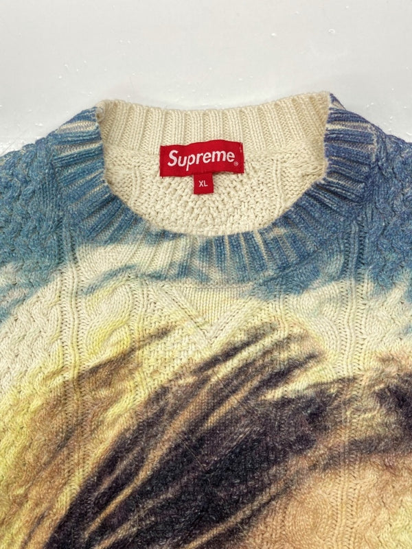 シュプリーム SUPREME 23SS Kurt Cobain Sweater カート コバーン セーター ニット Nirvana ニルヴァーナ 白 セーター 総柄 ホワイト XLサイズ 104MT-605