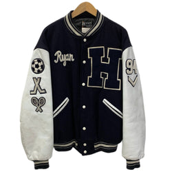 バトウィン BUTWIN スタジャン ジャケット ネイビー Lサイズ 201MT-4372