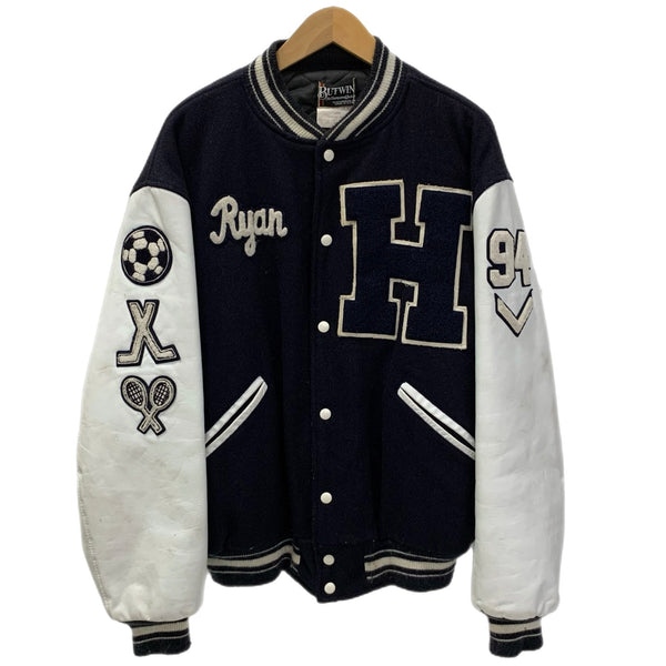 バトウィン BUTWIN スタジャン ジャケット ネイビー Lサイズ 201MT-4372