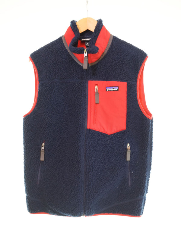 パタゴニア PATAGONIA 17AW CLASSIC RETRO-X VEST クラシック レトロ X ボア フリース ベスト 23048 ベスト ネイビー Mサイズ 103MT-2920
