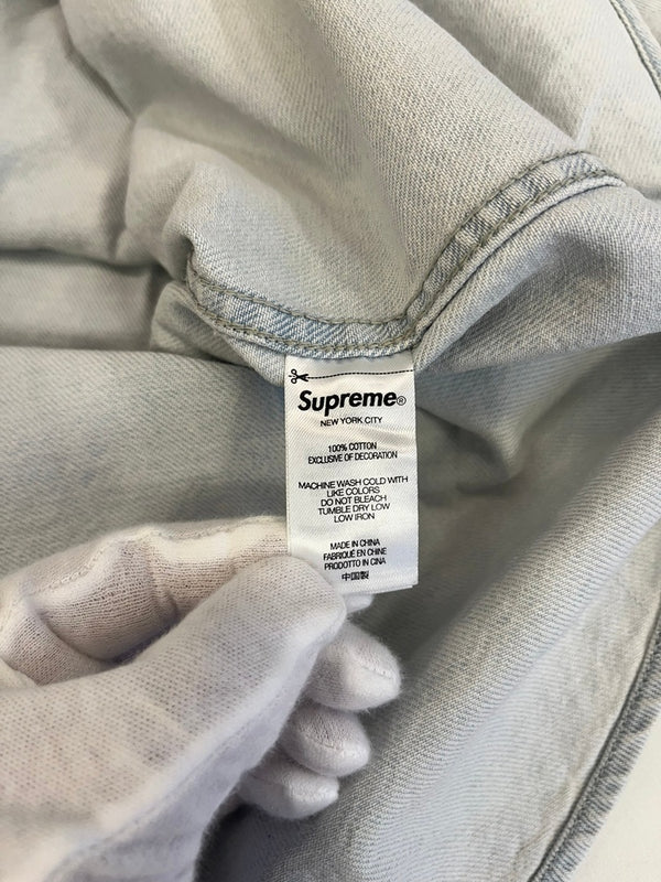 シュプリーム SUPREME 24SS Small Box Logo Denim Shirt Washed スモールボックスロゴ デニムシャツ 青 長袖シャツ ブルー Lサイズ 101MT-5044