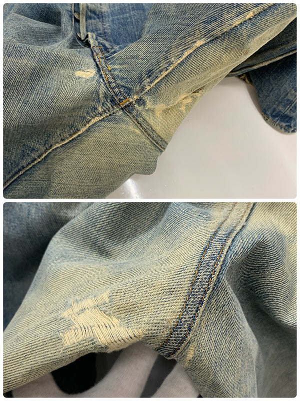 【曜日割引対象外】 リーバイス Levi's 70's BIG E 3501 ボタン裏6 実寸W41 デニム ブルー 201MB-777 VB