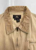 ダブルアールエル RRL 90s DUCK JACKET ダック ジャケット デトロイト 三ツ星タグ コーデュロイ USA製 Ralph Lauren 薄茶 ジャケット 無地 ベージュ Mサイズ 104MT-1347
