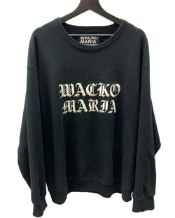 ワコマリア WACKO MARIA CREW NECK SWEAT SHIRT クルーネック スウェット トレーナー 刺繍 ロゴ 黒 スウェット 刺繍 ブラック XLサイズ 104MT-1562