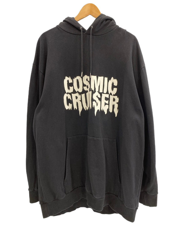 セリーヌ Céline COSMIC CRUISER コズミック クルーザー プリント パーカー フーディ 黒  パーカ ブラック Lサイズ 101MT-3325