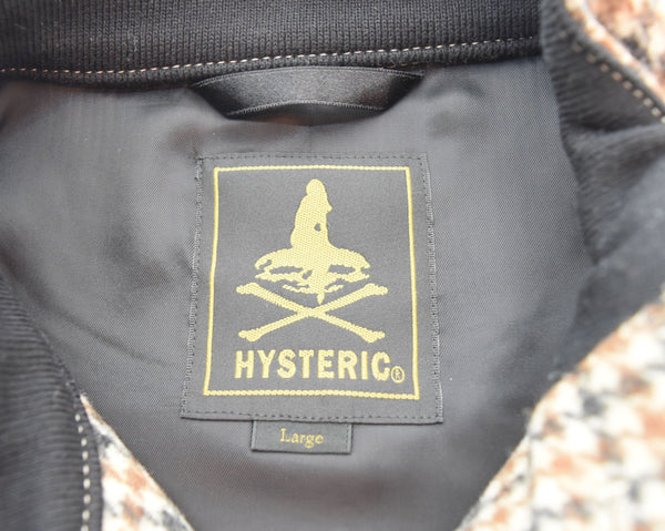ヒステリックグラマー HYSTERIC GLAMOUR 千鳥格子 ウール ブルゾン  02183AB12 ジャケット ブラウン Lサイズ 103MT-1873