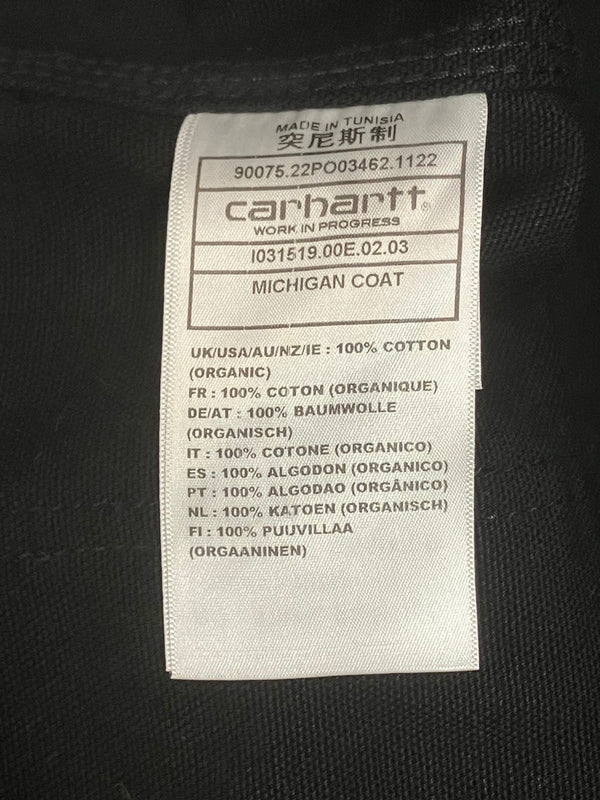 カーハート Carhartt WIP Michigan Coat Black Rigid ダック XL ジャケット 無地 ブラック LLサイズ 101MT-2573