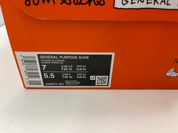 ナイキ NIKE Tom Sachs NikeCraft Women's General Purpose Shoe Brown トムサックス ナイキクラフト ウィメンズ ジェネラル パーパス シュー  DA6672-201 レディース靴 スニーカー ブラウン 24cm 101sh-2246