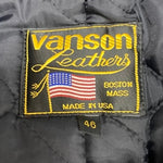 【曜日割引対象外】 バンソン VANSON ハイウェイマン ダブルライダース Dポケット USA製 レザー ジャケット ブラック 46サイズ 201MT-4147 VB