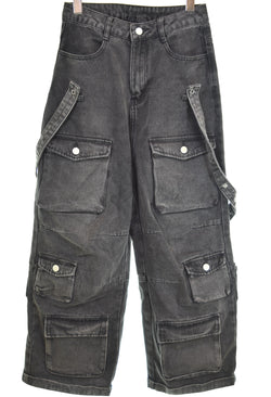 クロウワールド CROWORLD デニムカーゴパンツ Y2K デニム ブラック Sサイズ 103MB-632