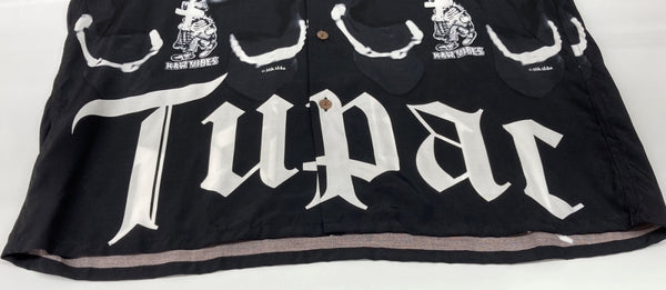 ワコマリア WACKO MARIA 23SS 2PAC HAWAIIAN SHART ハワイアン レーヨン シャツ 黒 半袖シャツ 総柄 ブラック Lサイズ 104MT-1644