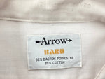 ヴィンテージ vintage 70's 70年代 Arrow BARD SHRINERS シュライナー フリーメイソン チェーンステッチ 白 サイズ17 半袖シャツ 刺繍 ホワイト 104MT-1720