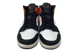 ナイキ NIKE 19年製 AIR JORDAN 1 MID SHATTERED BACKBOARD エア ジョーダン ミッド シャッタード バックボード AJ1 白 黒 554724-058 メンズ靴 スニーカー オレンジ 27cm 104S-826