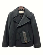 サンローラン Saint Laurent 16年 Pea Coat ピー コート Pコート ウールジャケット エディ期 アウター ブルゾン 黒 469647 Y060W サイズ 44 コート 無地 ブラック 104MT-1065