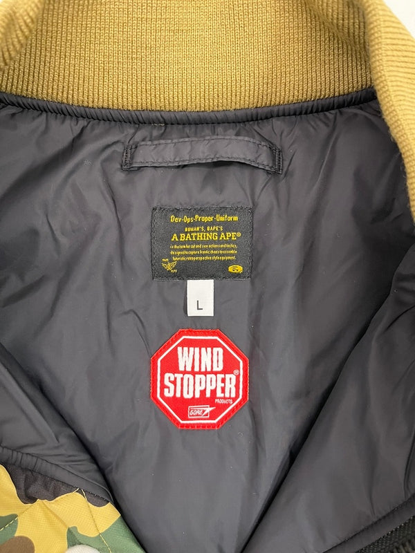ア ベイシング エイプ A BATHING APE 1st CAMO MA-1 WIND STOPPER フライトジャケット ボンバージャケット カモフラ  001HJC301010X ジャケット マルチカラー Lサイズ 101MT-5299