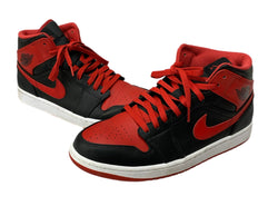 ナイキ NIKE エアジョーダン1 ミッド "ブレッドトゥ" Air Jordan 1 Mid "Bred Toe" DQ8426-060 メンズ靴 スニーカー レッド 28cmサイズ 201-shoes983