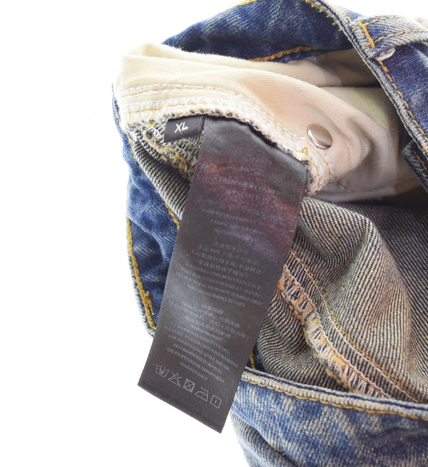 パーソンソール PERSON SOUL 23AW ウォッシンググラデーションデニム ジーンズ ギミック Y2K テック系 デニム ブルー LLサイズ 103MB-448