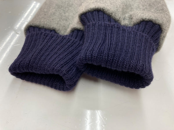 アベイシングエイプ A BATHING APE × EBBETS FIELD FLANNELS エベッツ フィールド フランネルズ ウール スタジャン 灰 6863-141-019 ジャケット 刺繍 グレー Mサイズ 104MT-2153