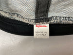 シュプリーム SUPREME LOGO STRIPE JACQUARD DENIM CRUSHER ロゴ ストライプ ジャカード デニム クラッシャー バケハ 白 青 帽子 メンズ帽子 ハット ロゴ ブルー 104H-9