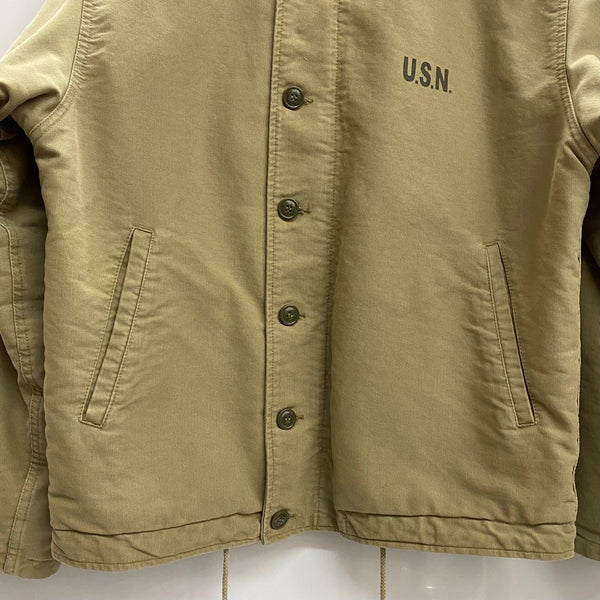 【曜日割引対象外】 ネイビーデパートメント NAVY DEPARTMENT N-1 デッキジャケット フライトジャケット NXsx15122 ジャケット カーキ 38サイズ 201MT-4442 VB