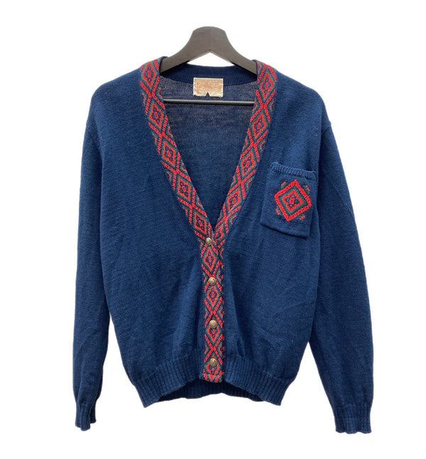 ペンドルトン PENDLETON 70s 70年代 VINTAGE ヴィンテージ USA製 フォークロア 民族柄 紺 カーディガン ネイビー Mサイズ 104MT-1901