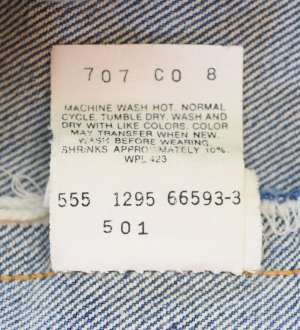 リーバイス LEVI'S 90s 501 バレンシア製 赤耳 ビッグE 90's デニム ブルー 30/36 103MB-513