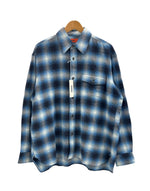 ラディアル RADIALL CHEV - REGULAR COLLARED SHIRT L/S シャドーチェックネルシャツ 青×白 チェック柄 Navy Check RAD-24SS-SH003-01 長袖シャツ マルチカラー Lサイズ 101MT-5147