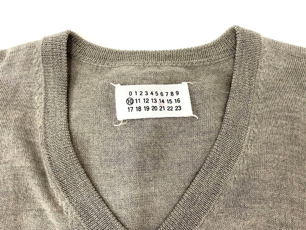 メゾン マルタン マルジェラ Maison Martin Margiela ここのえ期 Vネック ウール セーター M グレー 601MT-80