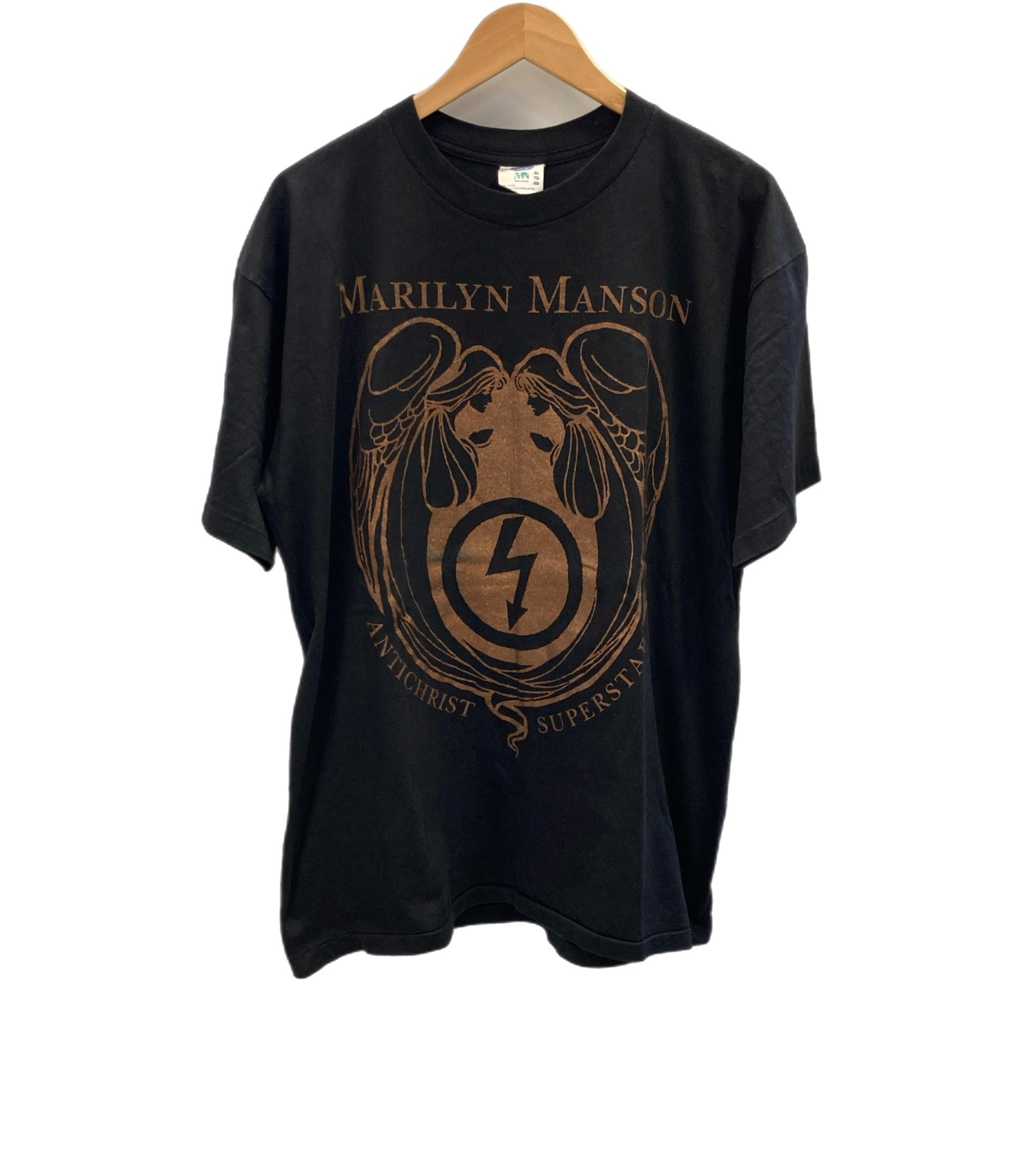 バンドTシャツ BAND-T 90s 90's WINTERLAND MARILYN MANSON マリリンマンソン ANTICHRIST  SUPERSTAR ©1996 ロックT XL Tシャツ ブラック LLサイズ 101MT-2730 | 古着通販のドンドンサガール