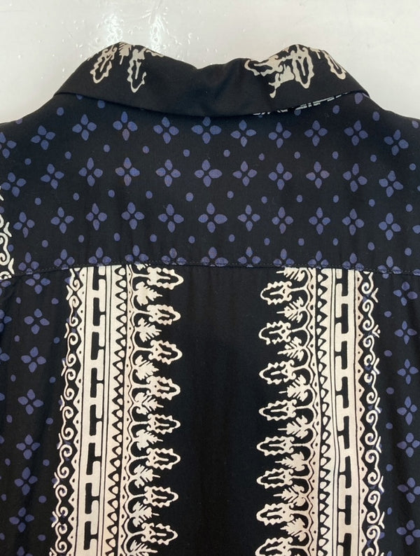 クーティー COOTIE RAYON OPEN COLLAR S/S SHIRT オープンカラー シャツ アロハシャツ バンダナ 半袖 黒 半袖シャツ 総柄 ブラック Mサイズ 104MT-1161