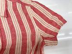 ラルフローレン RalphLauren ポロ POLO 23SS 現行タグ ストライプドベルテッド リネン ミディシャツ ドレス SHIRT LINEN 麻 DRESS ロング丈 RED 赤 BEIGE ベージュ ワンピース ストライプ レッド SIZE4 104LT-188