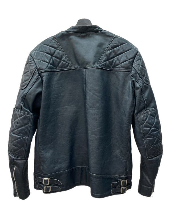 ルイスレザー Lewis Leathers MONZA モンザ DOUBLE RIDERS JACKET ダブル ライダース ジャケット ジップアップ バイカー アウター 紺 ジャケット ロゴ ネイビー 104MT-2225