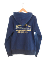 フラットヘッド THE FLAT HEAD GUN REGEND ハーフジップフーディー 両面プリント パーカ ネイビー Lサイズ 103MT-3420