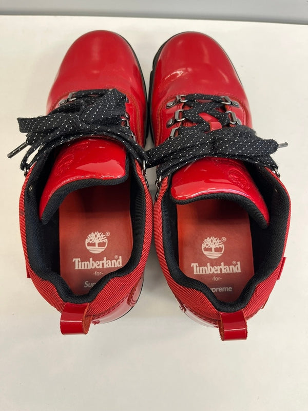 シュプリーム SUPREME × Timberland Patent Leather Euro Hiker Low ユーロ ハイカー ロー パテント レザー 赤 A2DJK メンズ靴 スニーカー レッド 27cm 101sh-2356