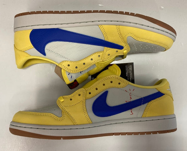 ジョーダン JORDAN Travis Scott × Nike Women's Air Jordan 1 Retro Low OG Canary トラヴィススコット × ナイキ ウィメンズ エアジョーダン1 レトロ ロー OG カナリー DZ4137-700 メンズ靴 スニーカー イエロー 28.5cm 101-shoes1757