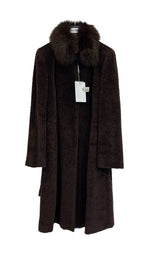 マックスマーラ Max Mara アルパカウールコート スーリベルテッドコート 茶 60161979 コート ブラウン 42 101LT-191