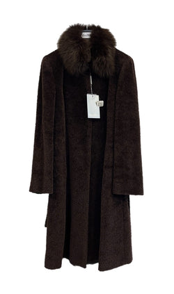 マックスマーラ Max Mara アルパカウールコート スーリベルテッドコート 茶 60161979 コート ブラウン 42 101LT-191