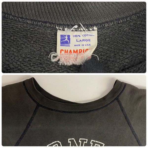 【曜日割引対象外】 チャンピオン Champion 60's SHORT SLEEVE SWEAT SHIRT CORNELL USA製 半袖 スウェット ブラック Lサイズ 201MT-3772 VB