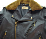 グルービンハイ The Groovin High 襟 ムートンボア付き  ダブルライダースジャケット ジャケット ブラック Mサイズ 103MT-3167