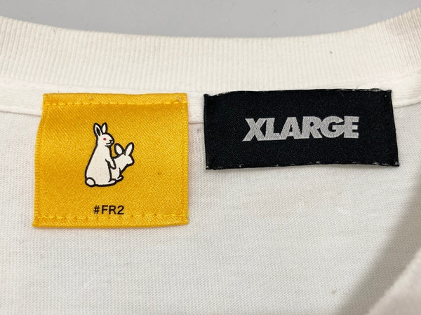 エフアールツー FR2 #FR2 × XLARGE Biker Girl Logo T-Shirt エクストララージ バイカーガール 白 半袖 Tシャツ プリント ホワイト Lサイズ 101MT-2268