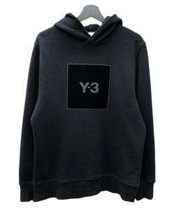ワイスリー Y-3 21AW SQUARE LOGO HOODIE スクエア ロゴ フーディ スウェット パーカー 黒 HB3322 ABW003 パーカ ロゴ ブラック Sサイズ 104MT-1865