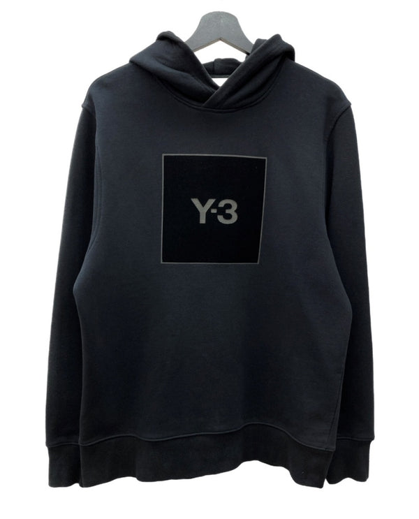 ワイスリー Y-3 21AW SQUARE LOGO HOODIE スクエア ロゴ フーディ スウェット パーカー 黒 HB3322 ABW003 パーカ ロゴ ブラック Sサイズ 104MT-1865